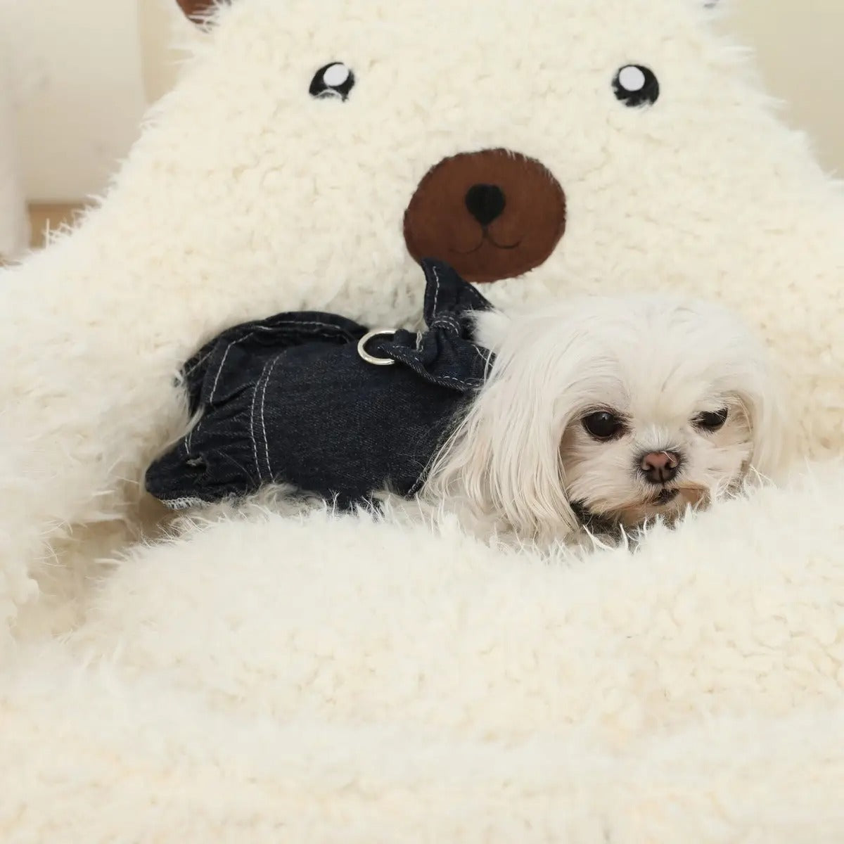 Alpaca Plush Pet Bed, Non-slip, With Backrest_CWMM5267