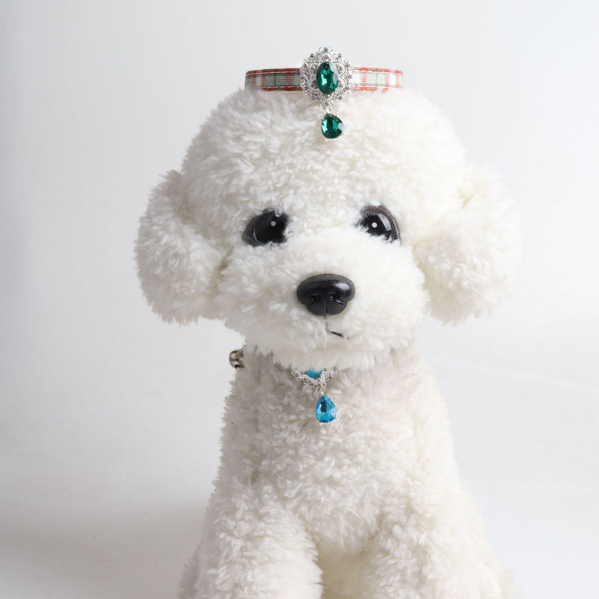 British Style Cat Collar – Gem Buckle & Pendant_CWMM7734