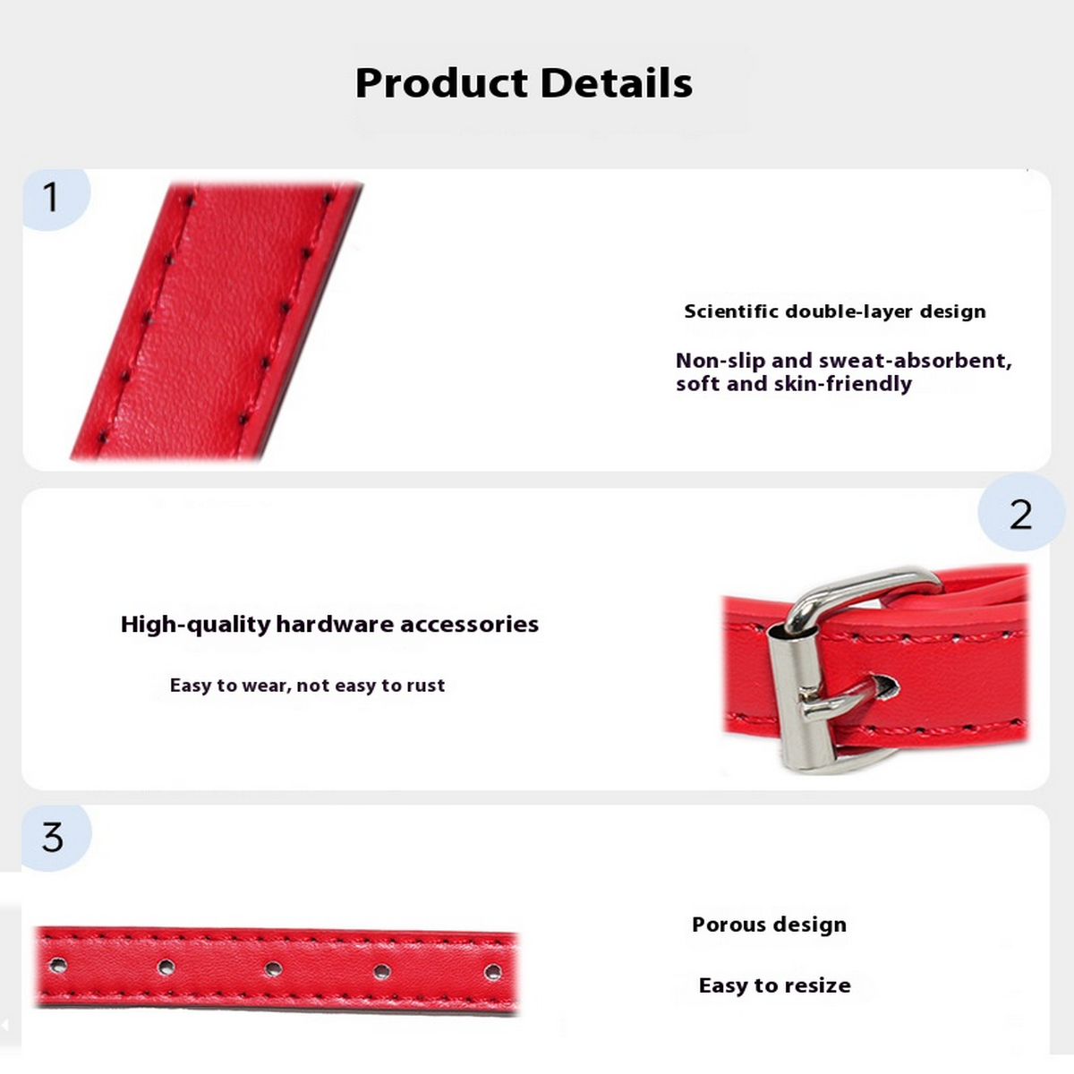 PU Dog Collar with Anti-Choke Design for All Dogs_CWMM7433