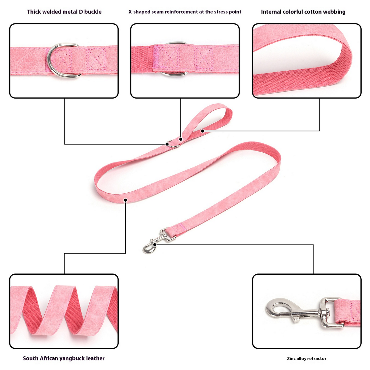 Comfort Dog Leash – PU Grip & Polyester Strap_CWMM7610