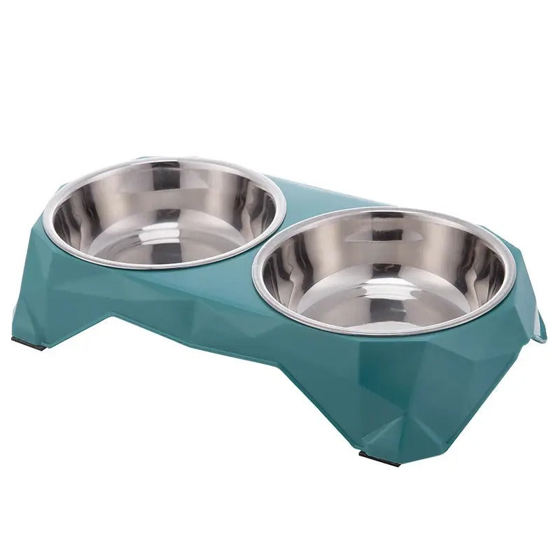 Double Pet Bowl Elevated Non-Slip Dog Cat Bowl_CWMM5165