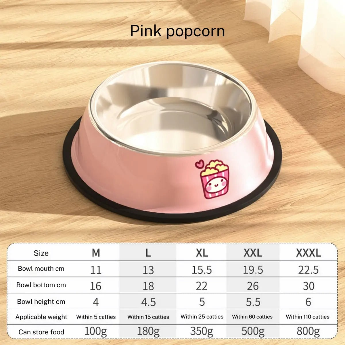 Large Capacity Non-Slip Dog Food Bowl Stainless_CWMM6251