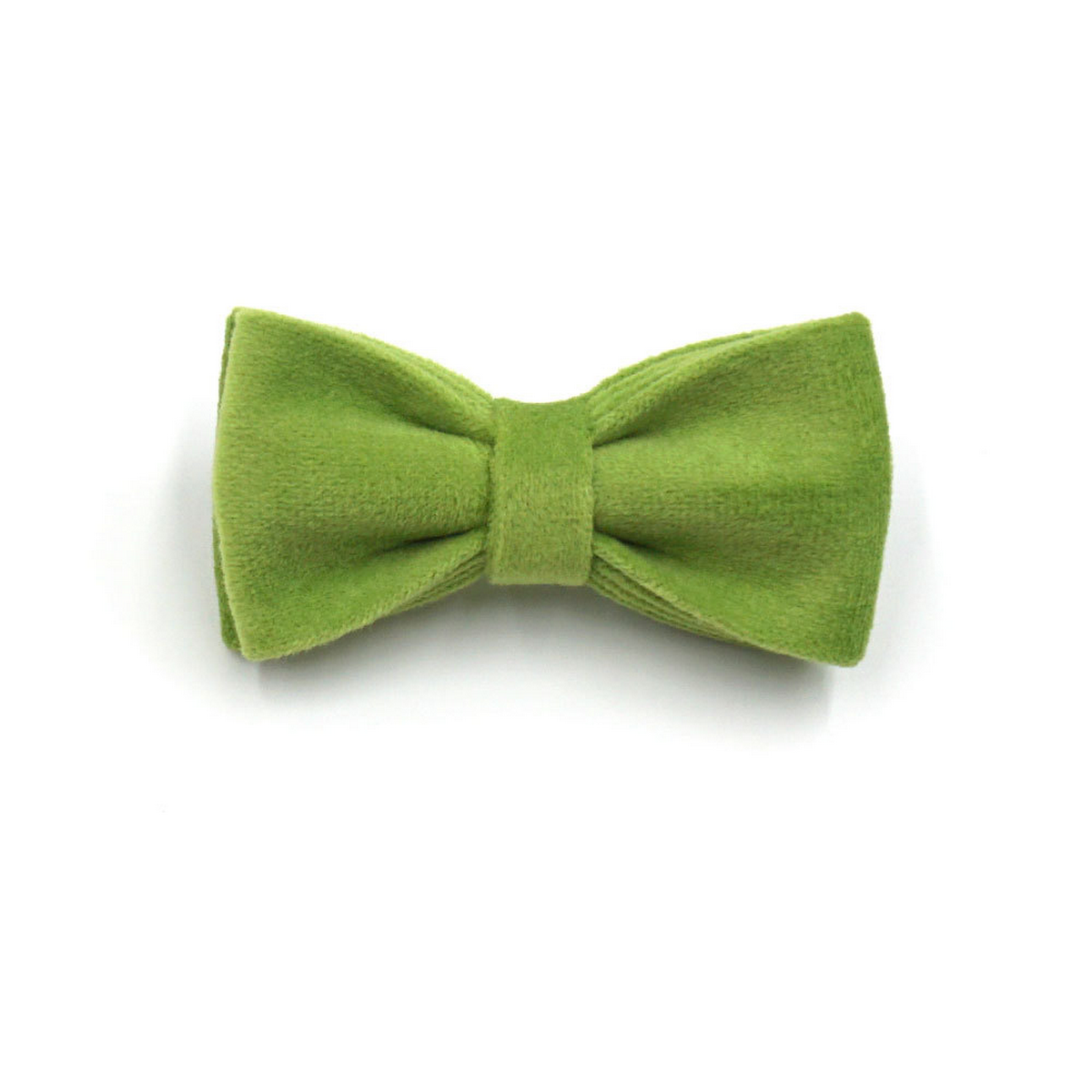 Matcha Green Velvet Cat Collar with Bell & Bow_CWMM7098