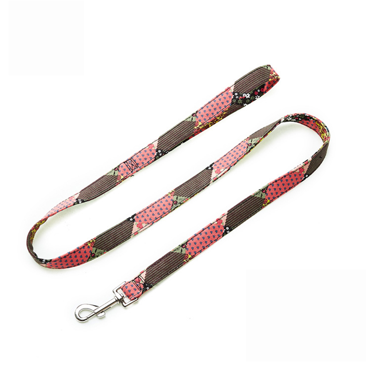 Boho Dog Leash – Floral Ethnic Print Design_CWMM7613