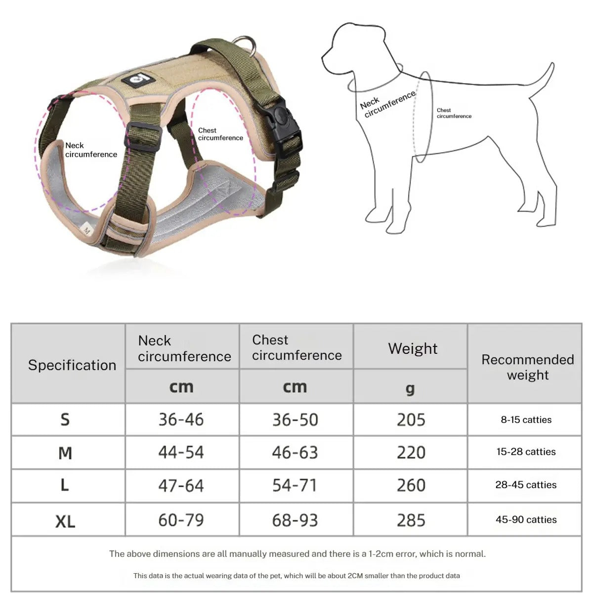 Large Dog Vest Harness for Outdoor Training Use_CWMM7301