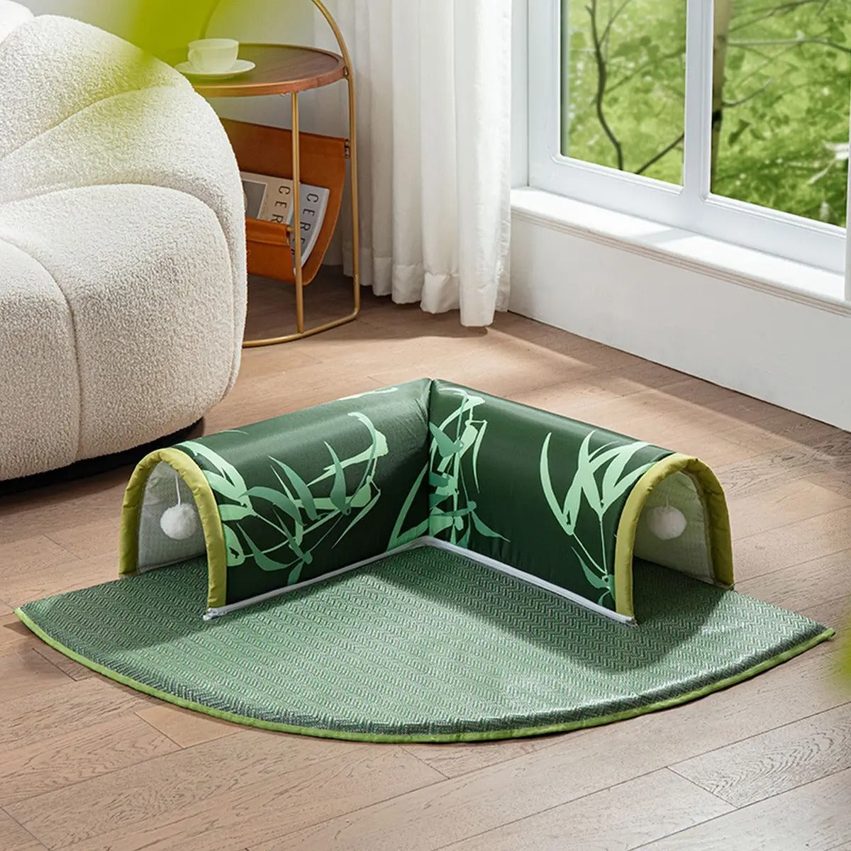 4-Season Cat Tunnel Bed, Removable, Secure & Cozy_CWMM7043