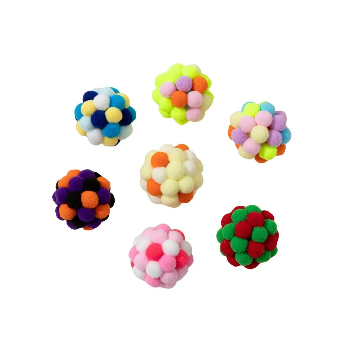 Colorful Cat Pom Balls – Chase & Play Fun_CWMM6811