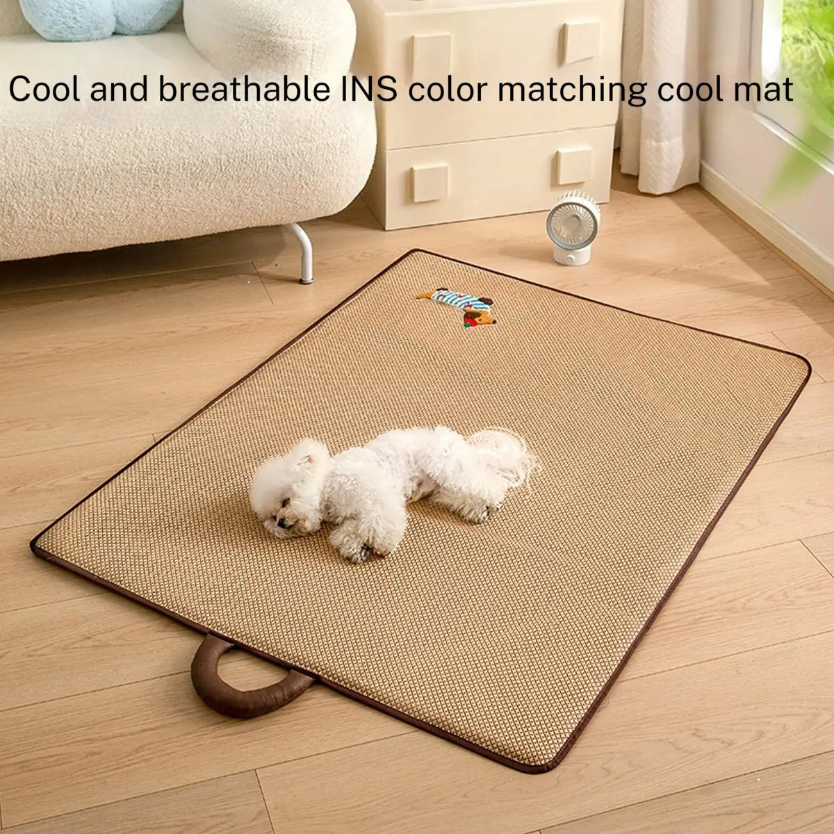 Breathable Woven Pet Cooling Mat – Summer Dog Pad_CWMM7032