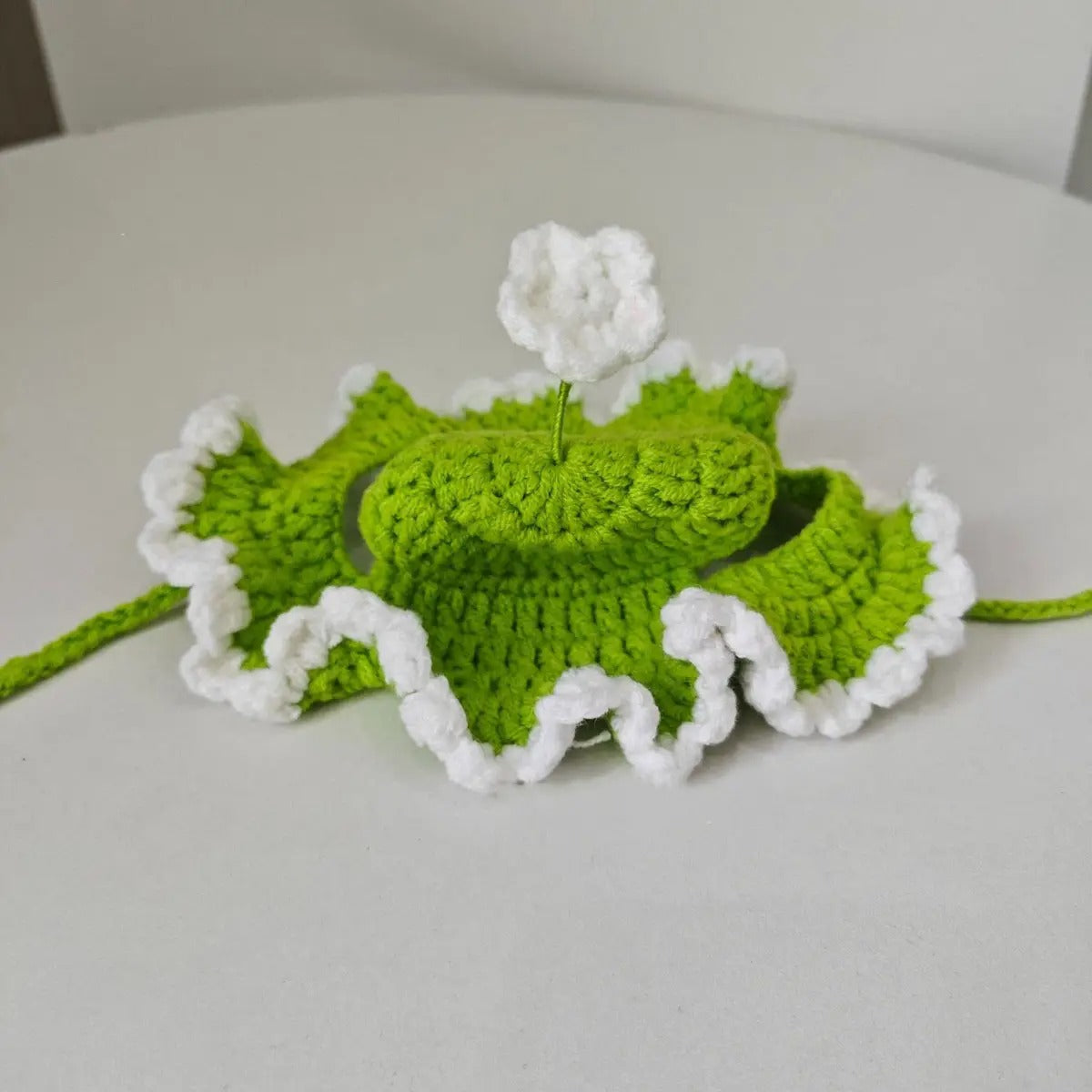 Crochet Flower Sprout Hat for Cats & Dogs_CWAH3694
