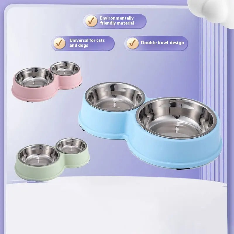 Large,Small Double Pet Bowl,for Cat Dog_CWMM5246