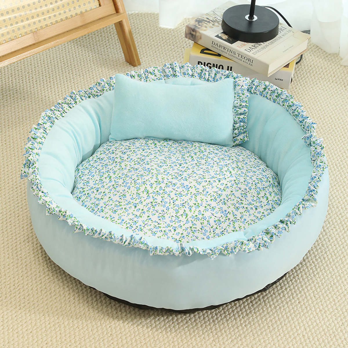 All Season Round Pet Bed – Cat & Small Dog Nest_CWMM7929