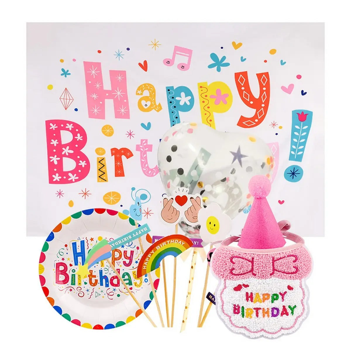 Pet Birthday Hat & Bib Party Set for Dogs & Cats_CWMM6262