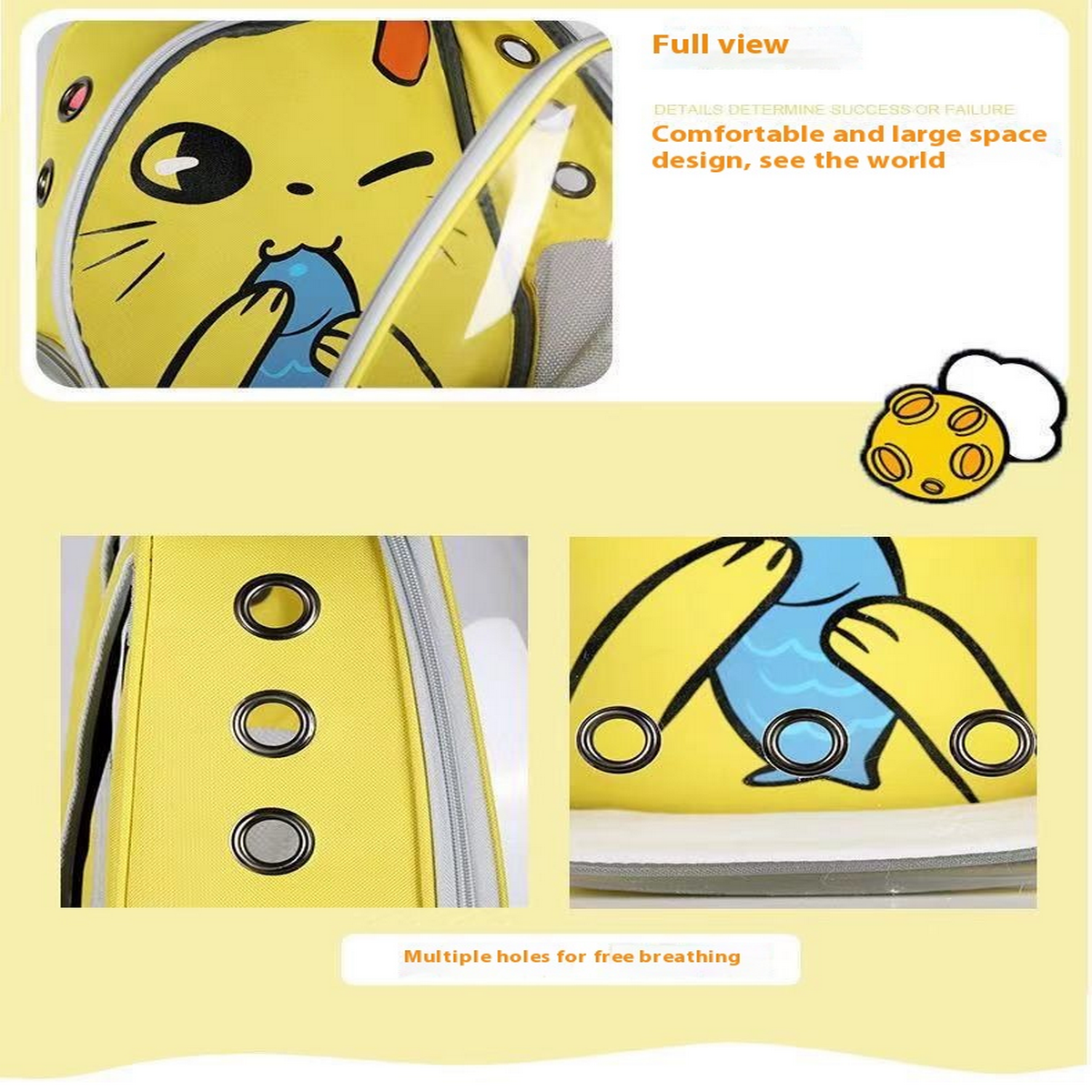 KittyTrek Cartoon Bubble Pet Backpack_CWMM6842