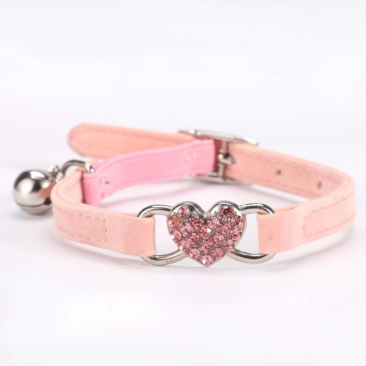 Colorful velvet cat and dog collar (with bell)_CWMM7427