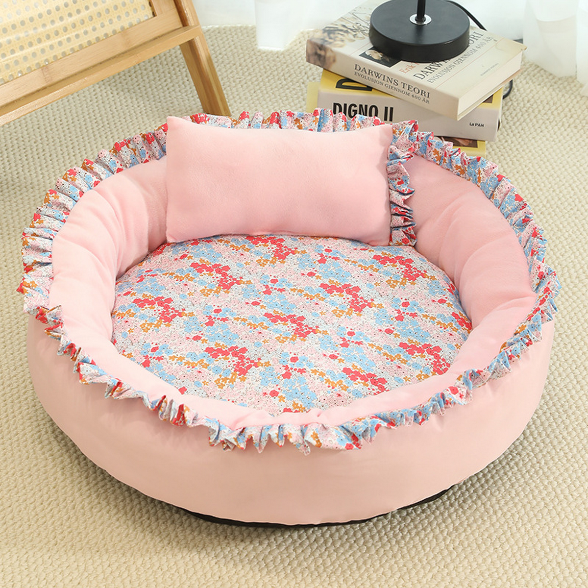 All Season Round Pet Bed – Cat & Small Dog Nest_CWMM7929
