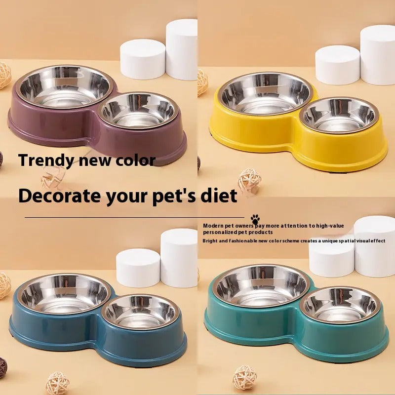 Large,Small Double Pet Bowl,for Cat Dog_CWMM5246