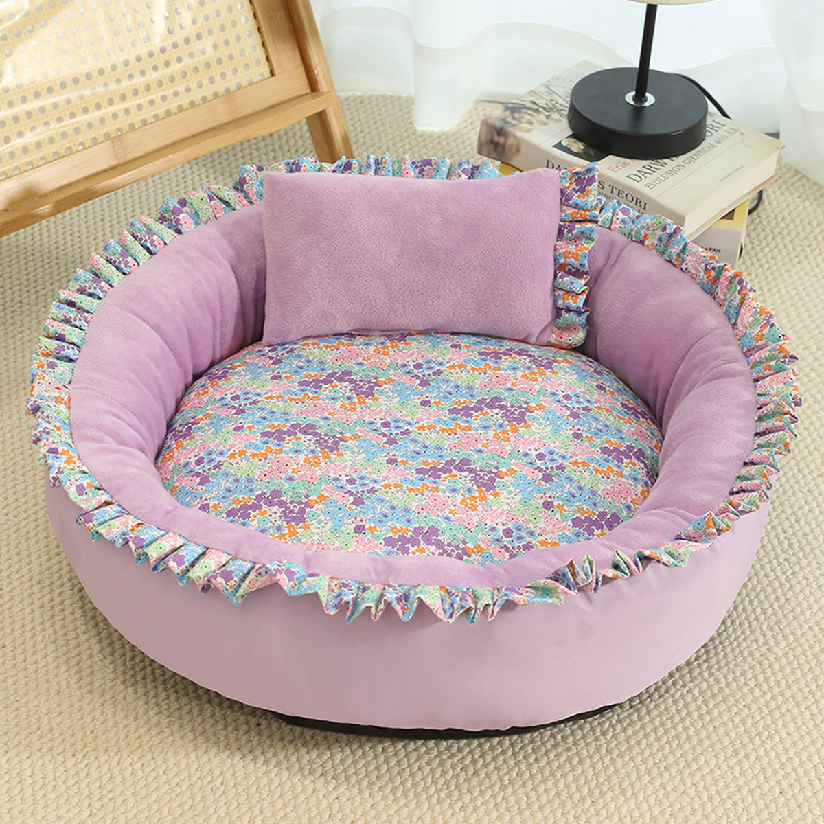 All Season Round Pet Bed – Cat & Small Dog Nest_CWMM7929