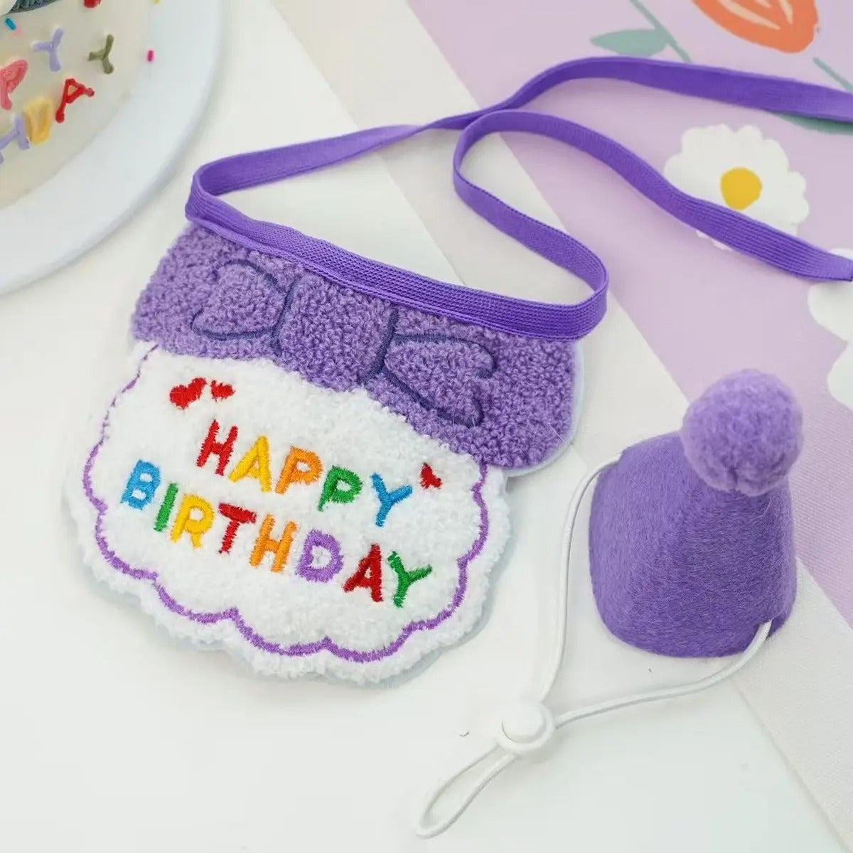 Pet Birthday Hat & Bandana Set for Dogs & Cats_CWAH3744