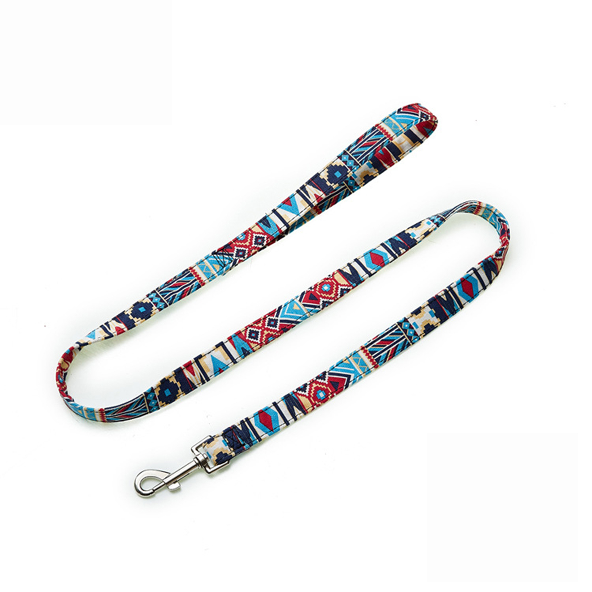 Boho Dog Leash – Floral Ethnic Print Design_CWMM7613