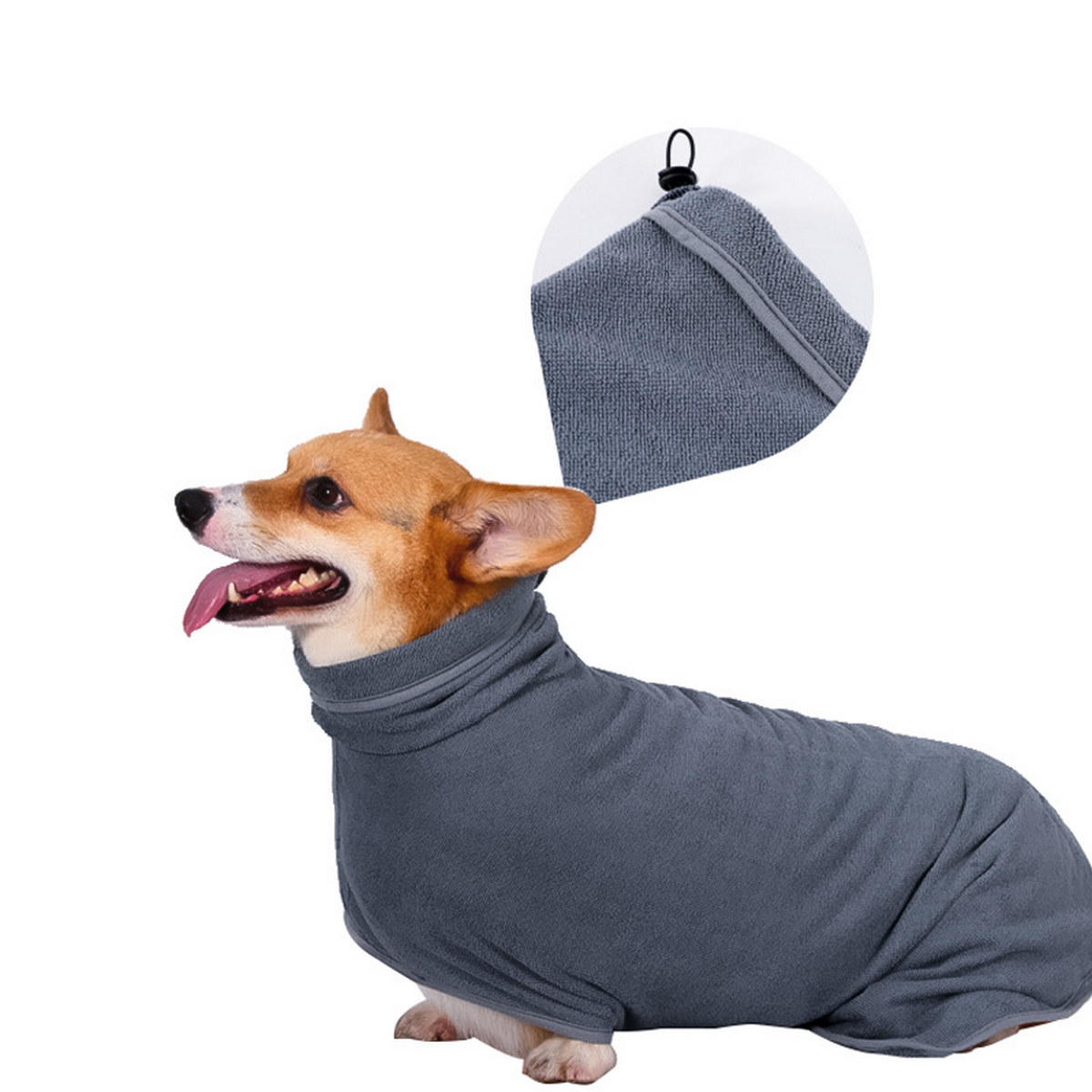 Pet Bathrobe Towel – Quick Dry for Medium Dogs_CWMM7489