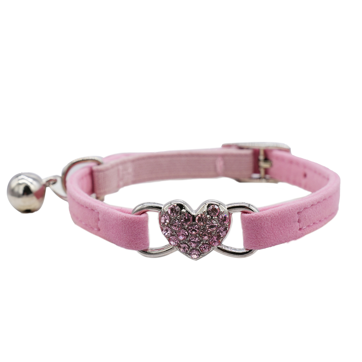 Colorful velvet cat and dog collar (with bell)_CWMM7427