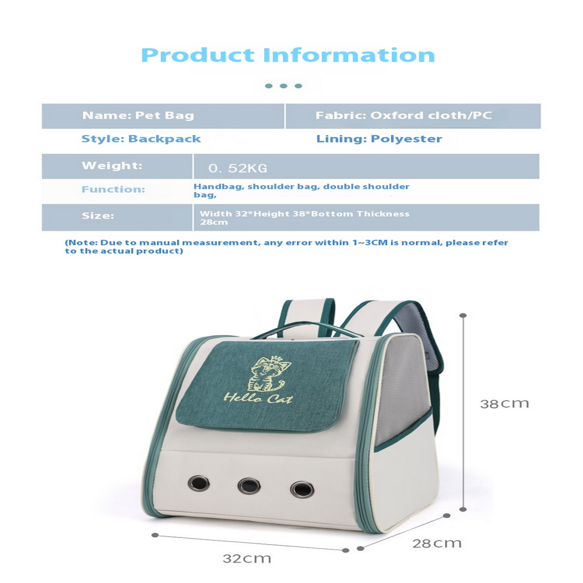 CanvasPaws Breathable Pet Backpack_CWMM6857