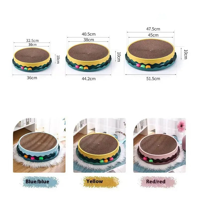 Corrugated Round Durable Cat Scratching Pad_CWMM5191