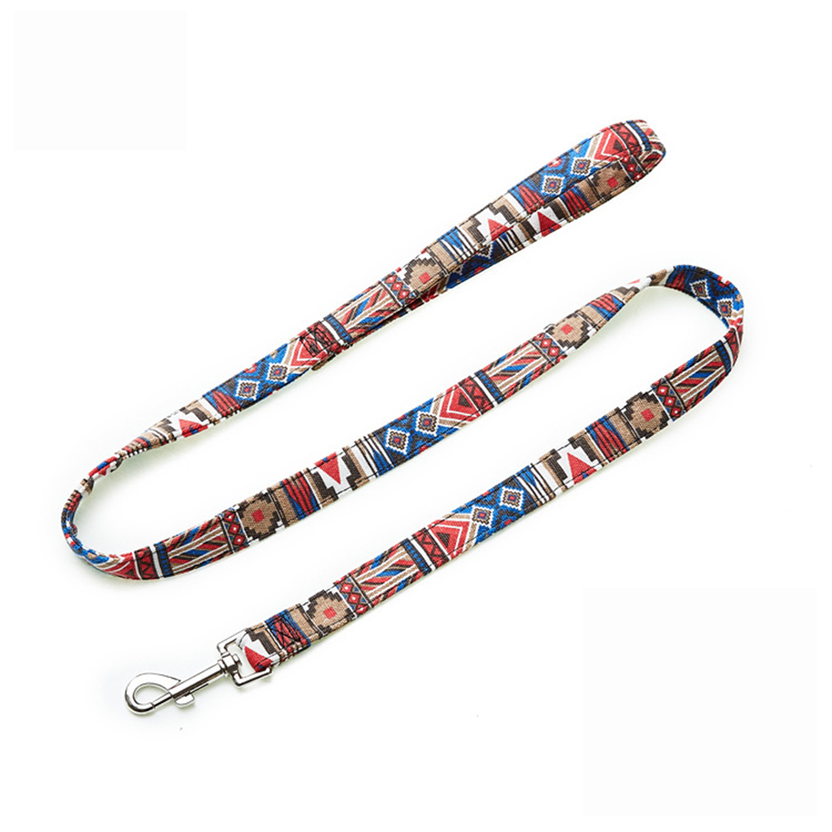 Boho Dog Leash – Floral Ethnic Print Design_CWMM7613
