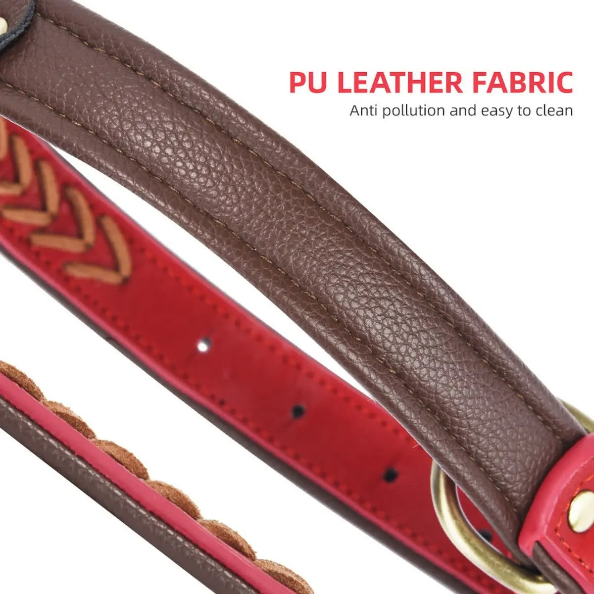 Durable Handcrafted Leather Pet Collar for  Dogs_CWMM5982