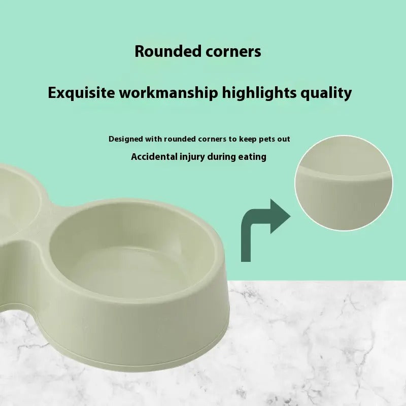 Double Pet Bowl Non-Slip Dog Cat Food Bowl_CWMM5113