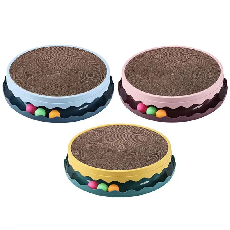 Corrugated Round Durable Cat Scratching Pad_CWMM5191