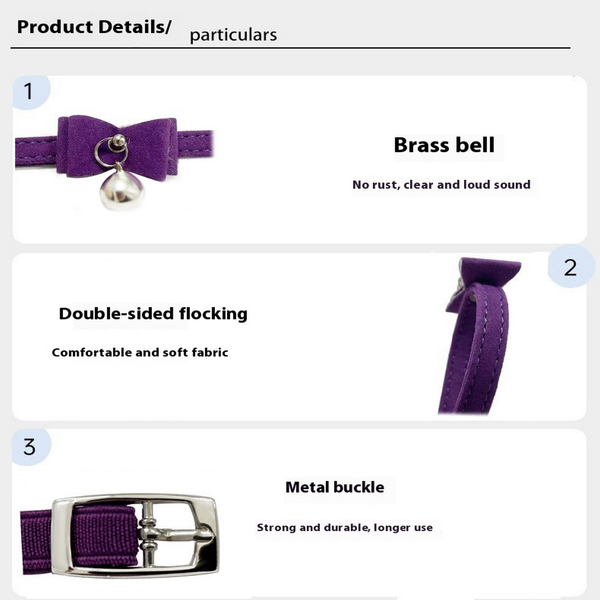 Bow & Bell Pet Collar for Cats & Small Dogs_CWMM7430