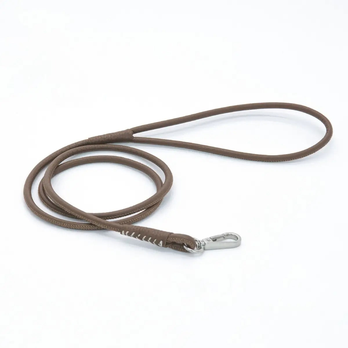 Genuine Leather Round Dog Leash for Small Breeds_CWMM7726