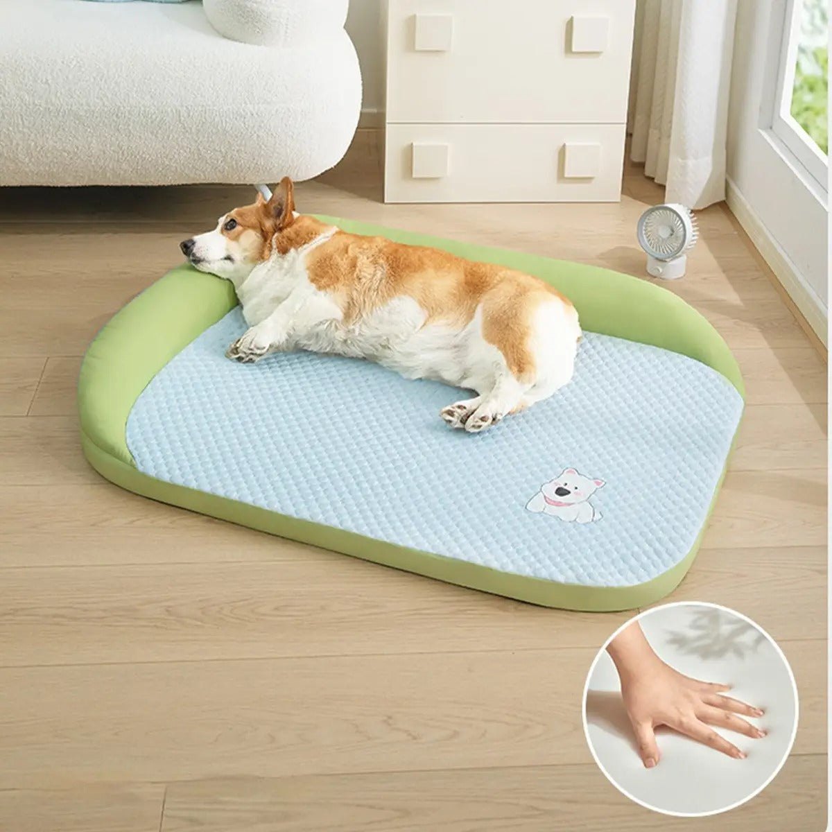 Breathable Dog Cooling Mat, Washable Summer Bed_CWMM7026