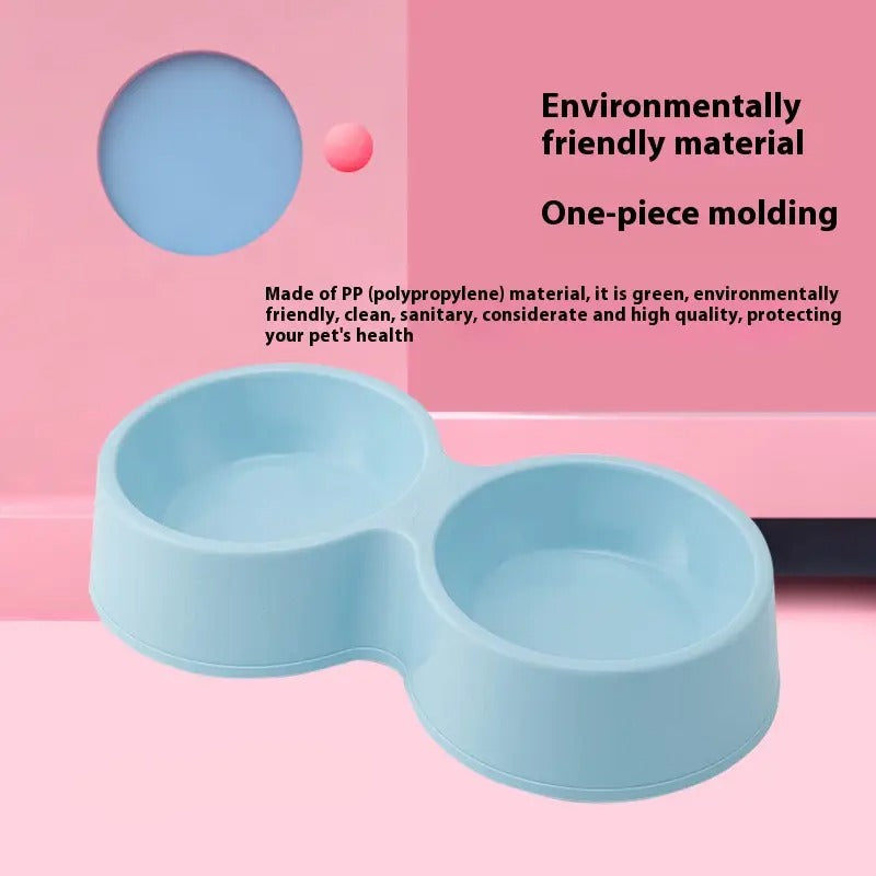 Double Pet Bowl Non-Slip Dog Cat Food Bowl_CWMM5113