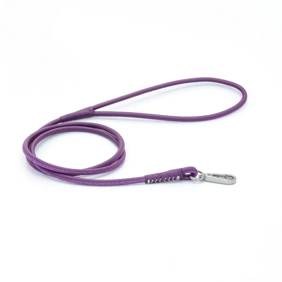 Genuine Leather Round Dog Leash for Small Breeds_CWMM7726