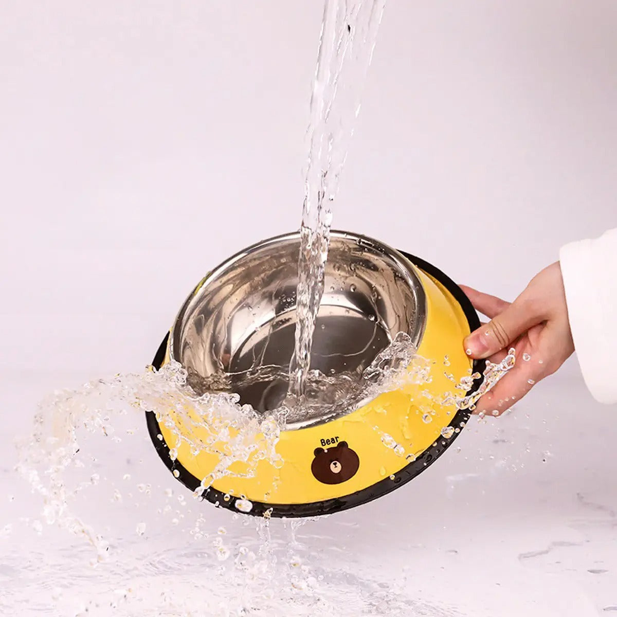 Large Capacity Non-Slip Dog Food Bowl Stainless_CWMM6251