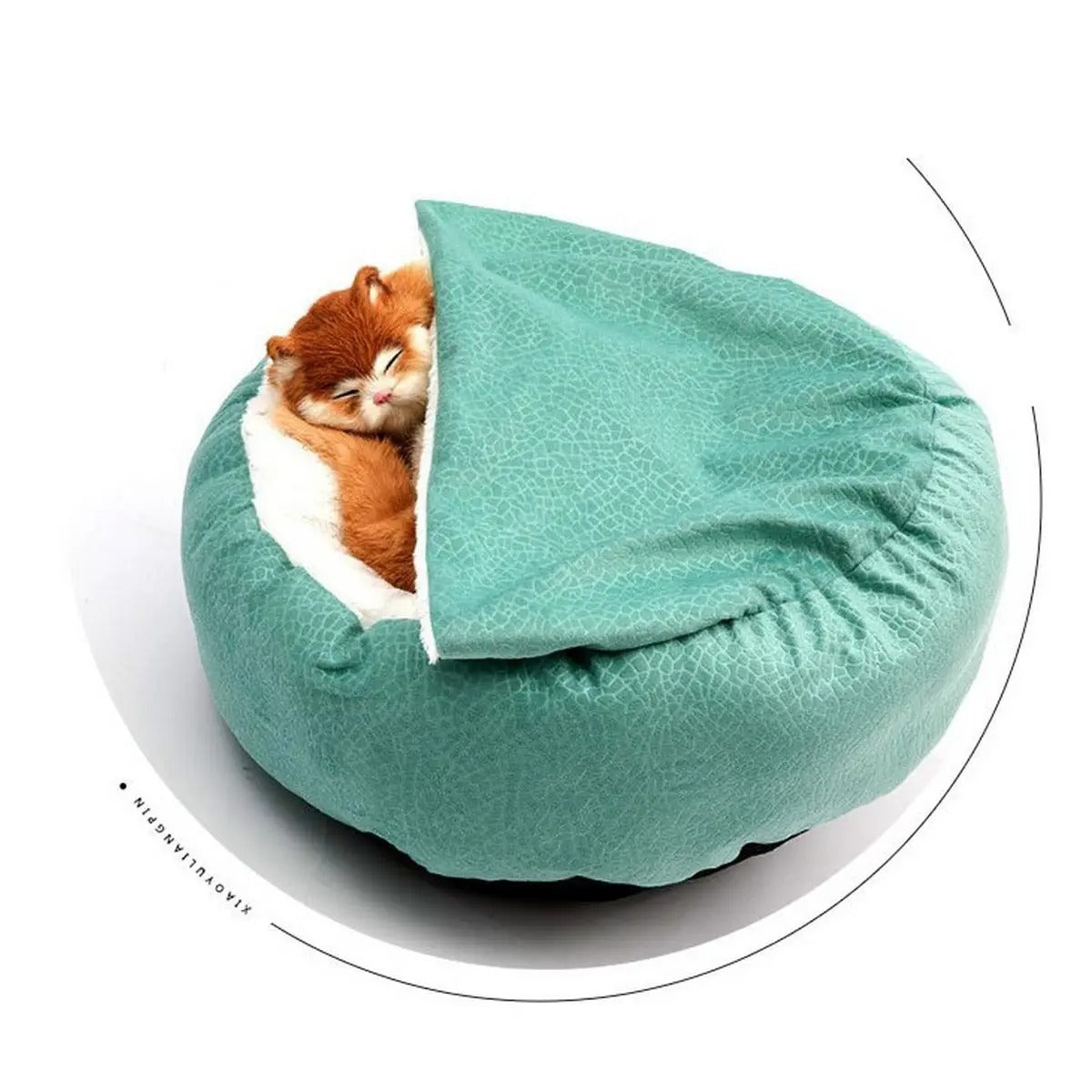 Creative Shell-Shaped Soft Plush Cat Bed & Blanket_CWMM5891