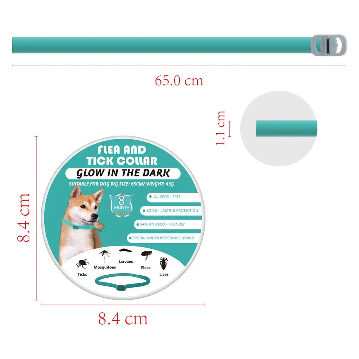 Glow Pet Flea and Tick Collar for Dogs and Cats_CWMM6500