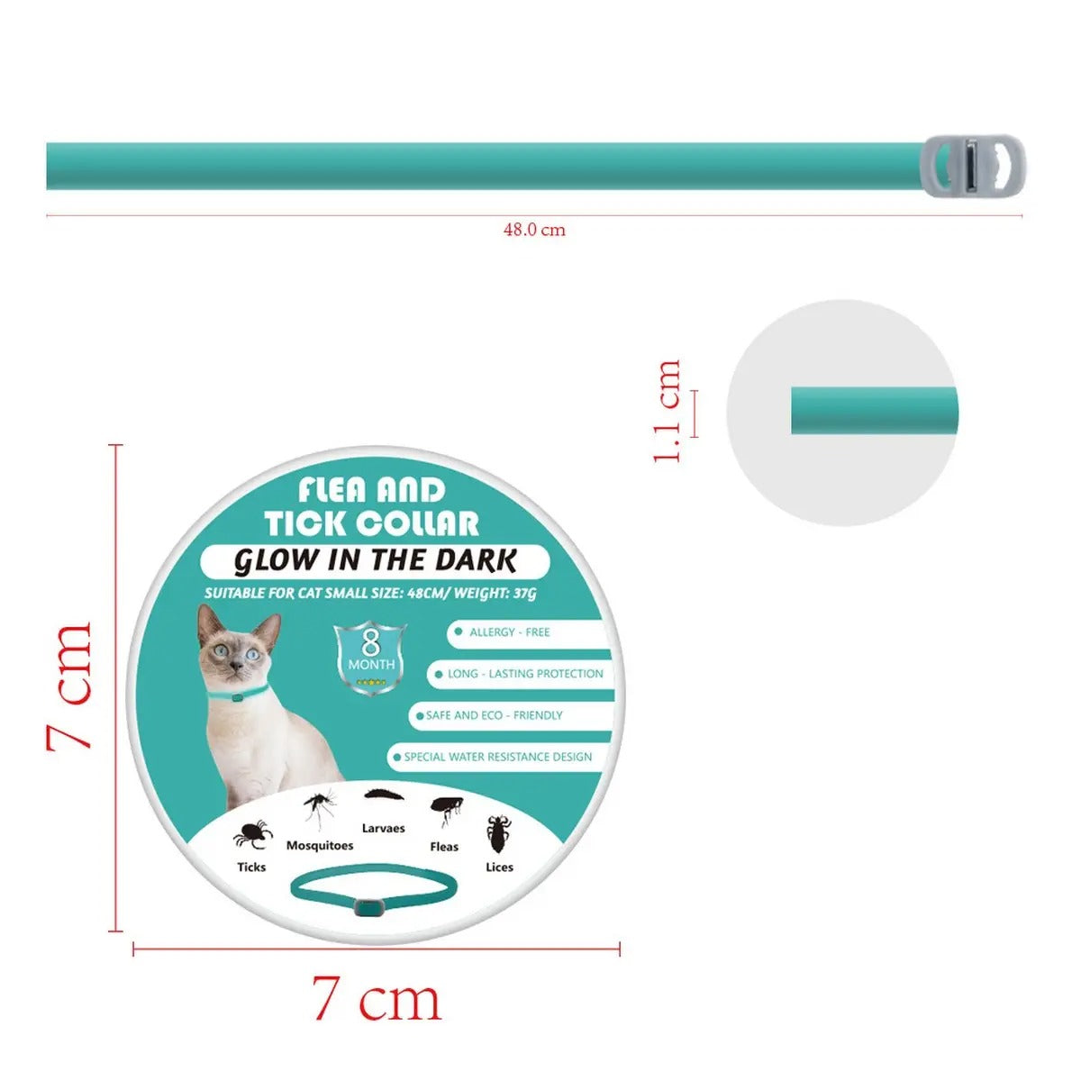 Glow Pet Flea and Tick Collar for Dogs and Cats_CWMM6500