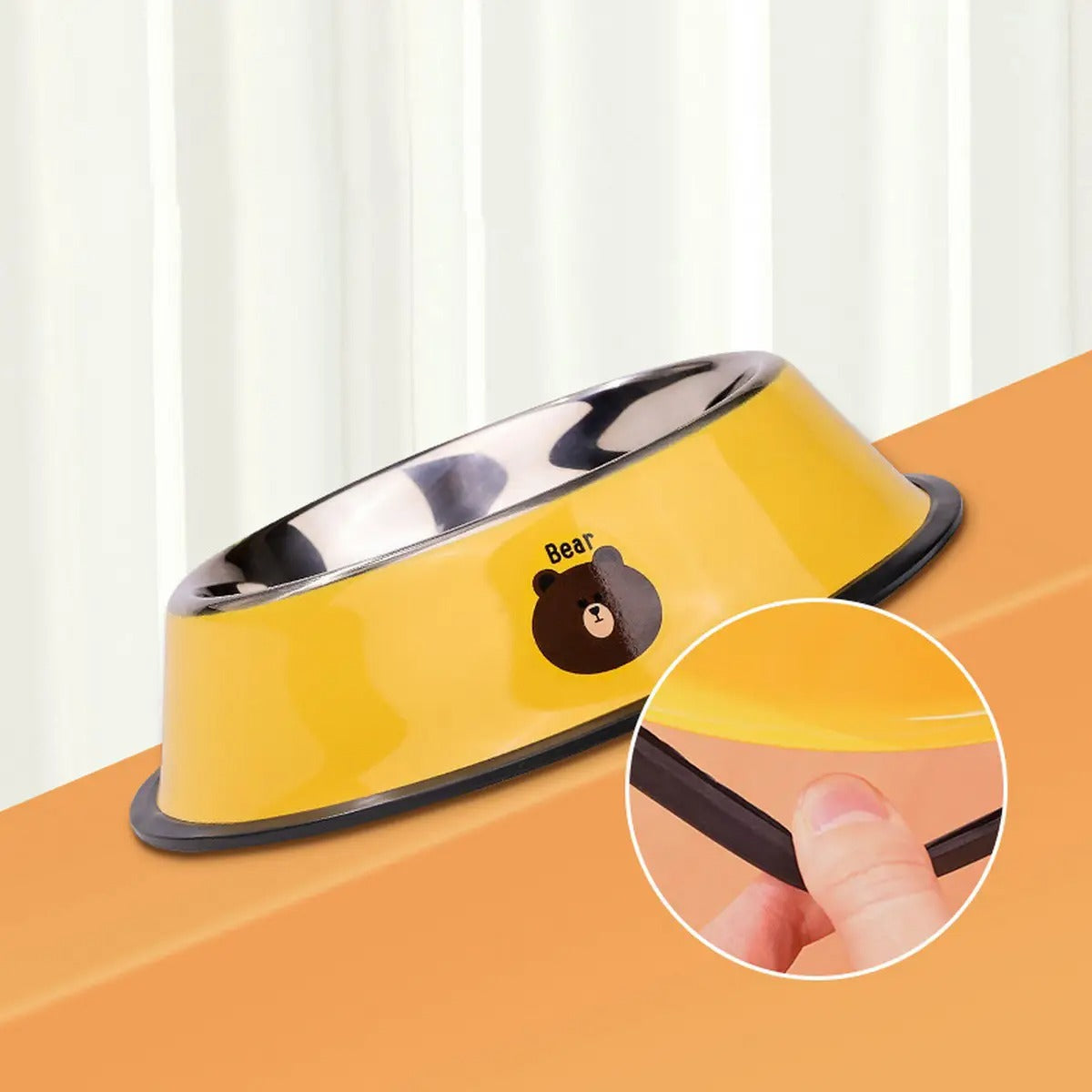 Large Capacity Non-Slip Dog Food Bowl Stainless_CWMM6251