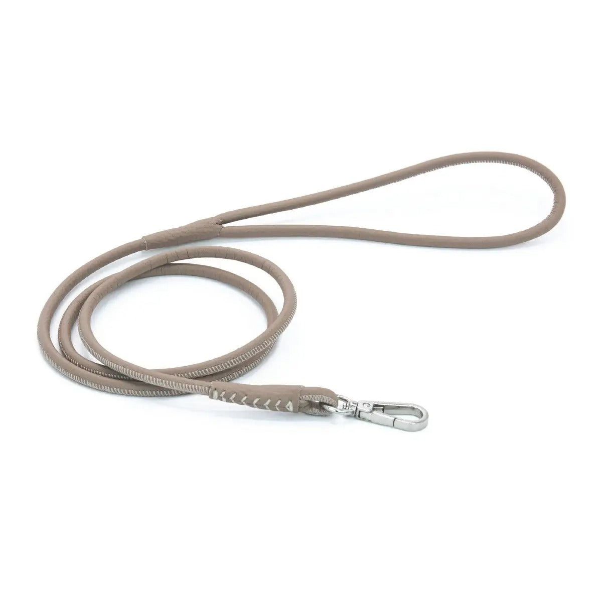 Genuine Leather Round Dog Leash for Small Breeds_CWMM7726