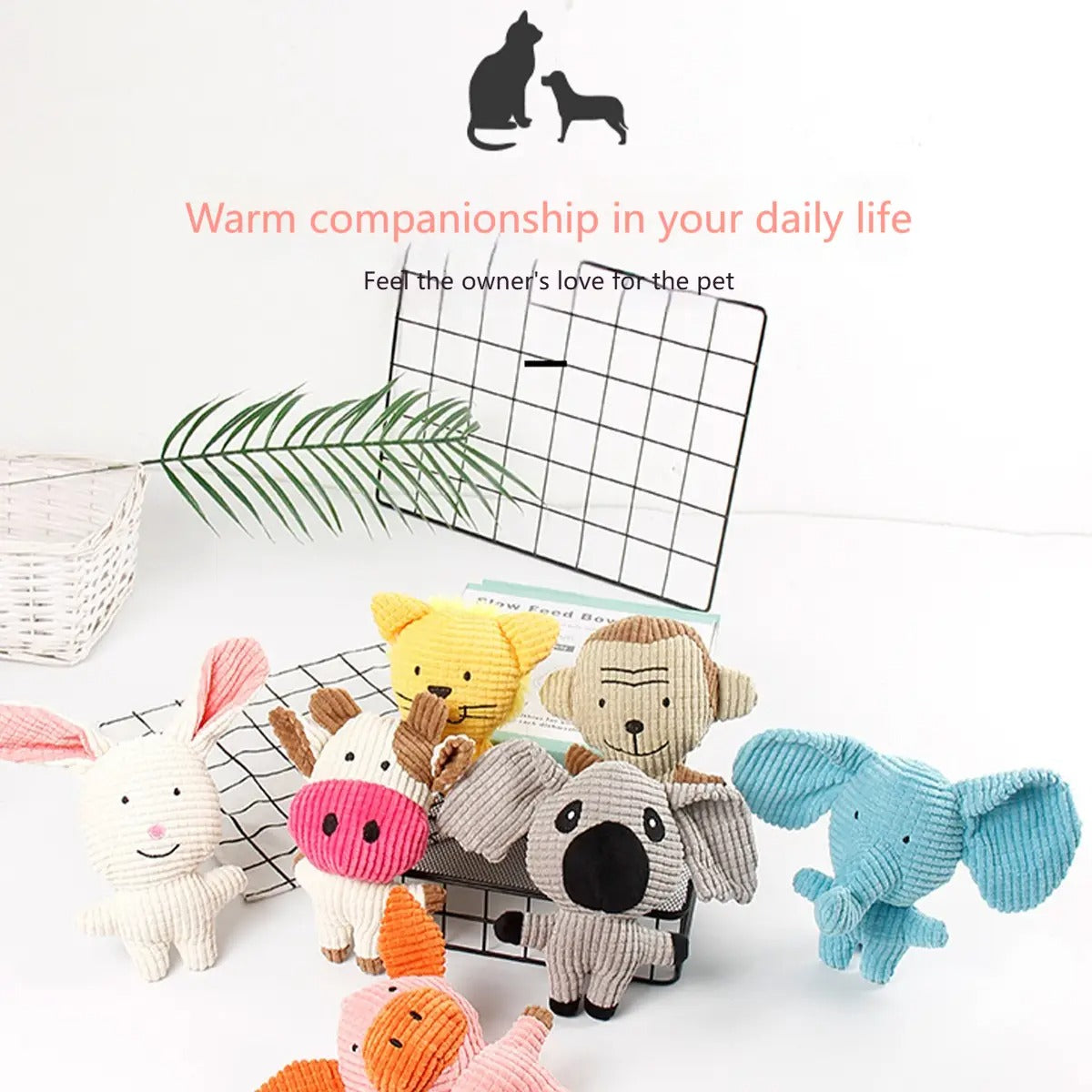 Durable Corn Velvet Squeaky Companion Toy_CWMM5392