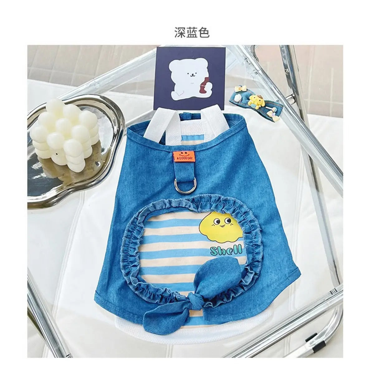 New Denim Cotton Vest for Small & Medium Dogs_CWMM5861