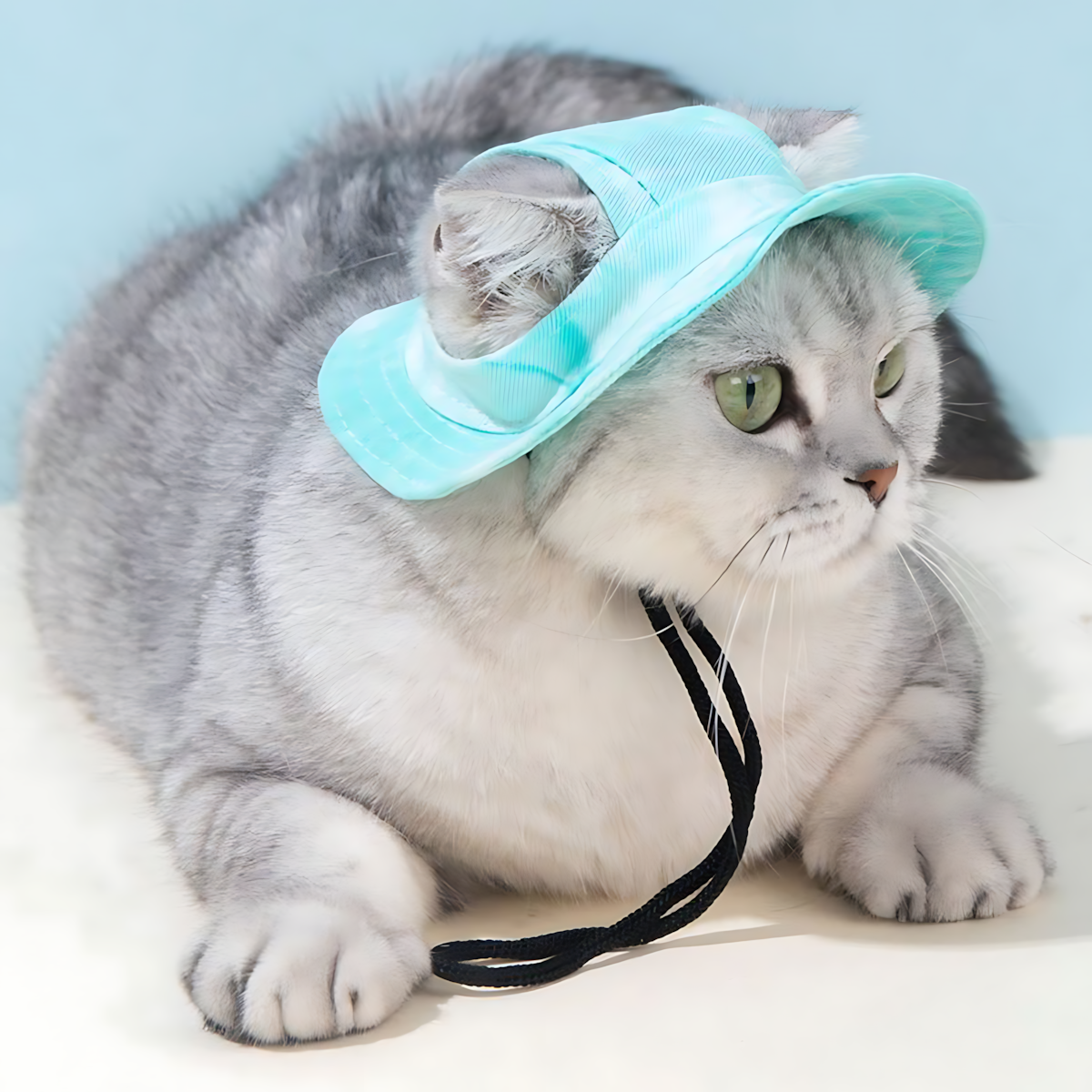 Adjustable Pet Sun Hat –Cute & Ear-Friendly Design_CWAH3698