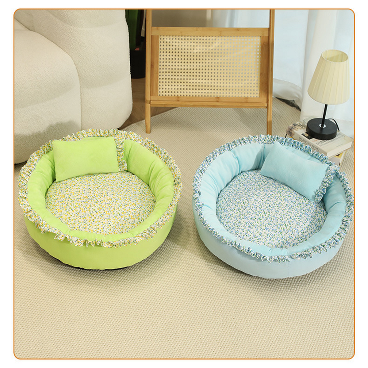 All Season Round Pet Bed – Cat & Small Dog Nest_CWMM7929