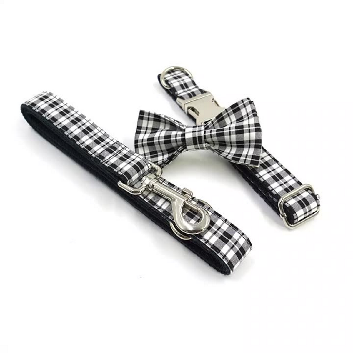 British Style Checkered Dog Collar Set_CWMM7088
