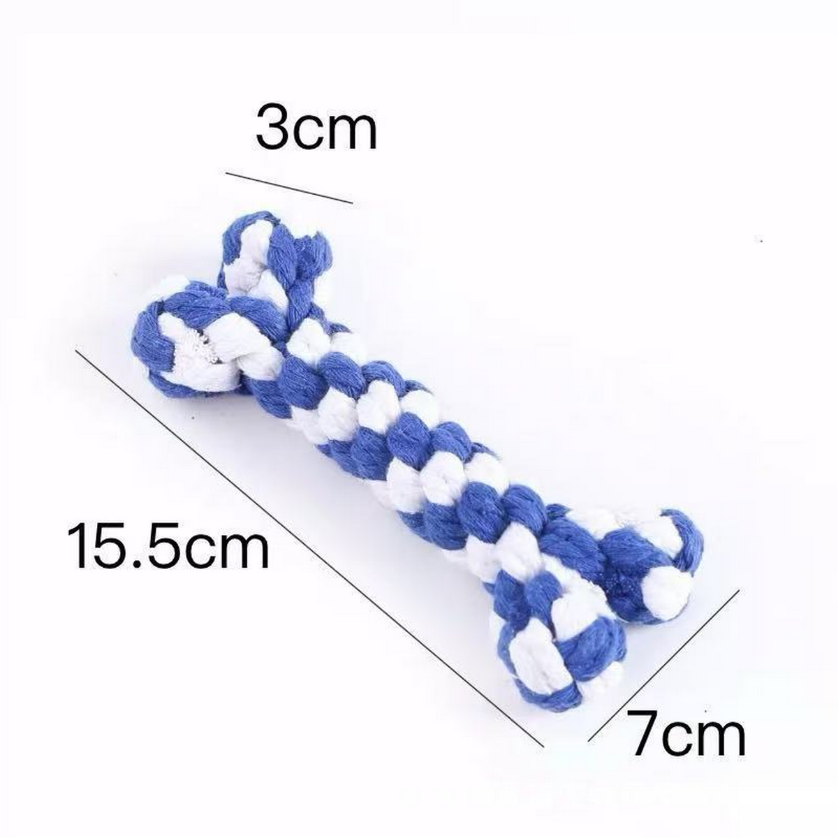 Cotton Rope Bone Dog Toy – Durable & Dental_CWMM8028