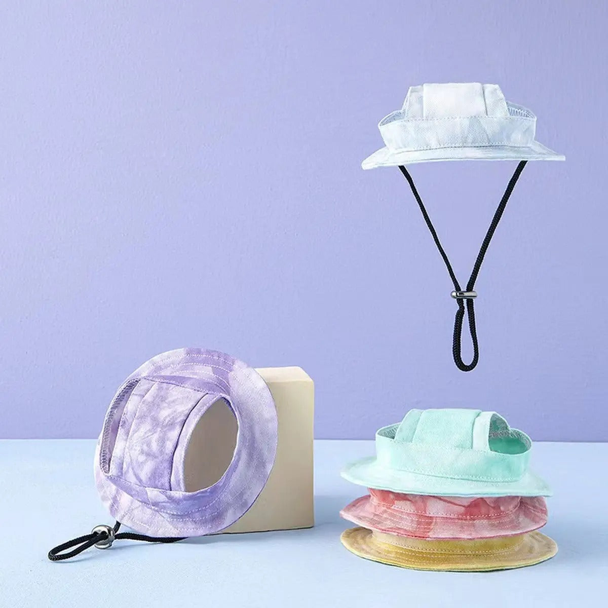 Adjustable Pet Sun Hat –Cute & Ear-Friendly Design_CWAH3698