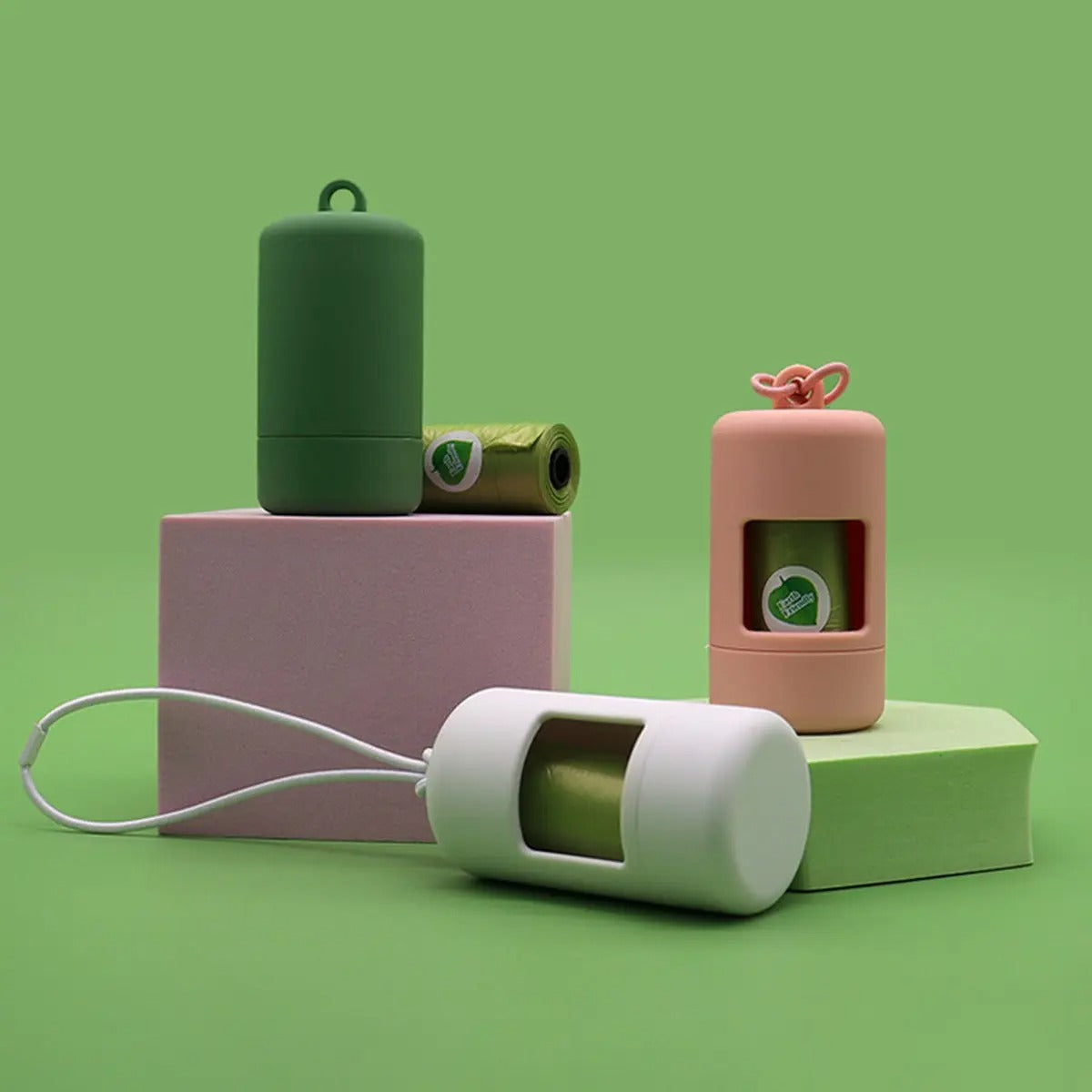 Dog Poop Bags with Dispenser - Biodegradable_CWMM7928